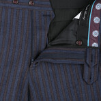 Slim Fit 2-Piece Striped Wool-Blend Suit // Navy (36R)