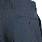 Windowpane Slim Fit 2-Piece Wool Suit // Blue (36R)