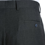 Plaid Double Button Slim Fit 2-Piece Wool Suit // Black (36R)