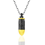Bullet Necklace // Silver + Gold (22")