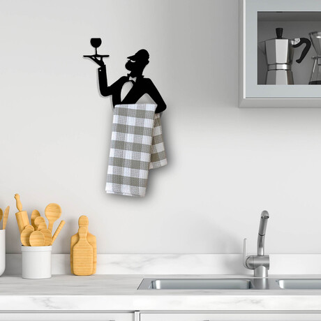 Pierre The Wine Waiter // Kitchen Towel Hanger