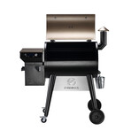 Z Grills 8 in 1 Wood Pellet Grill // Backyard Warrior + 20LB Oak Wood Pellets (Bronze + Black)