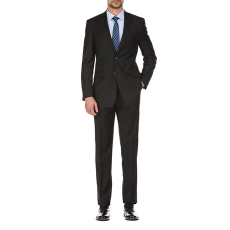 Slim Fit 2-Piece Wool Suit // Black (36R)