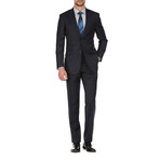 Double Button Slim Fit 2-Piece Wool Suit // Dark Navy (36R)