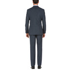 Windowpane Slim Fit 2-Piece Wool Suit // Blue (36R)