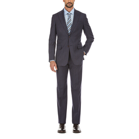 Slim Fit 2-Piece Striped Wool-Blend Suit // Navy (36R)