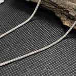 Sterling Silver Body Builder Pendant Necklace // 24" Coreana Chain