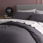 French Linen Duvet Cover // Slate (Full/Queen)