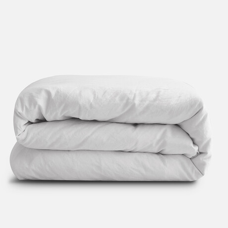 French Linen Duvet Cover // Snow (Full/Queen)