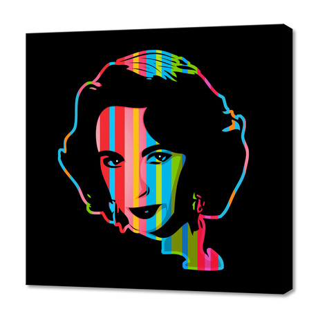 Elizabeth Taylor // Dark (12"H x 12"W x 0.75"D)