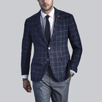 Augustus Sport Jacket // Navy Windowpane (US: 38R)