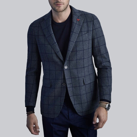 Augustus Sport Jacket // Charcoal Windowpane (US: 38R)