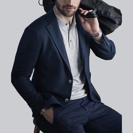 Anderson Sport Jacket // Blue + Green Houndstooth (US: 38R)