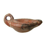 Excellent 1st Century Roman Oil Lamp With Dolphin // ca. 50 - 90 AD