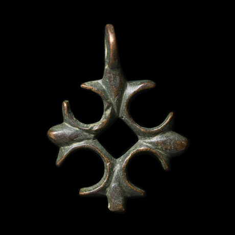 Medieval Bronze Cross Pendant // c. 9th-14th Century AD