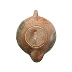 Excellent 1st Century Roman Oil Lamp With Dolphin // ca. 50 - 90 AD