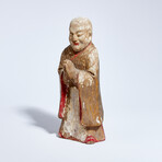 Chinese Polychrome Wooden Statue of Buddha