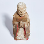 Chinese Polychrome Wooden Statue of Buddha