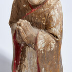 Chinese Polychrome Wooden Statue of Buddha