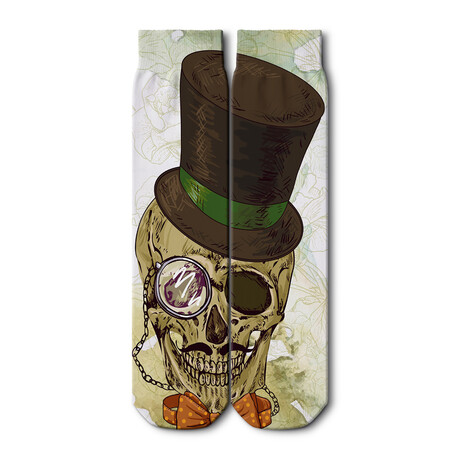 Crew Socks // Skull Monocle