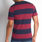 Embark Henley Shirt // Navy + Apple (L)