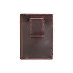 Antique Leather Money Clip Wallet // Brown