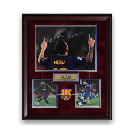 Lionel Messi // Barcelona // Signed Photograph + Framed