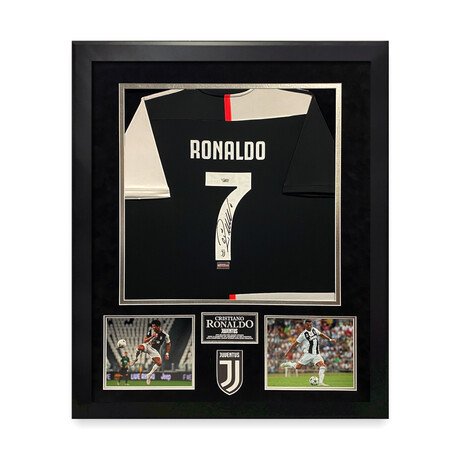 Cristiano Ronaldo // Juventus // Signed+ Framed Black Jersey