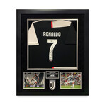 Cristiano Ronaldo // Juventus // Signed+ Framed Black Jersey