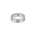 Cartier // 18k White Gold 3 Diamond Love Ring // Ring Size: 5.25 // Pre-Owned