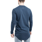 Round Longline Long Sleeve Tee // Teal (M)