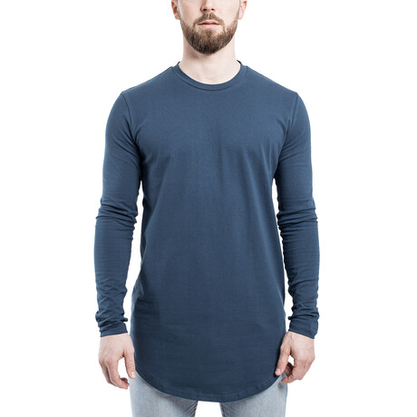 Round Longline Long Sleeve Tee // Teal (M)