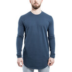Round Longline Long Sleeve Tee // Teal (M)