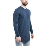 Round Longline Long Sleeve Tee // Teal (M)