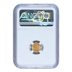 1854 $1 Gold Piece Type 1 // NGC Certified MS61 // Wood Presentation Box