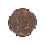 1863 Civil War Token // For Public Accommodation - US Copper // NGC Certified MS66RB // Wood Presentation Box