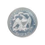 1867 Liberty Seated Half Dollar // PCGS Certified PR65CAM // Wood Presentation Box