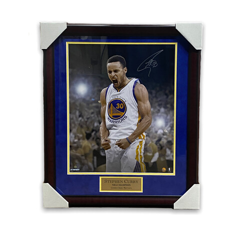 Stephen Curry // Golden State Warriors // Signed Photograph + Framed Ver. 2