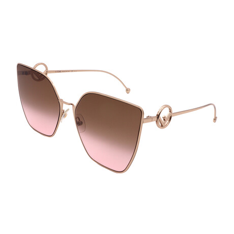 Fendi // Women's 323/S-S45 Sunglasses // Gold + Pink