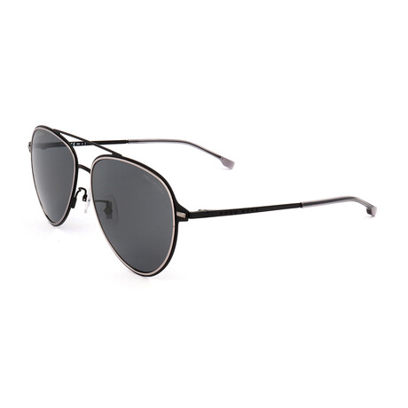 Hugo Boss // Men's 1169-F-S Polarized Sunglasses // Matte Black