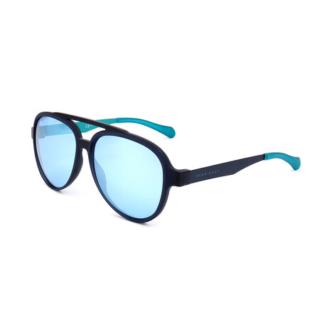 Hugo Boss // Men's 1074-S-FLL Sunglasses // Matte Blue