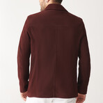 Josef Double Breasted Suede // Claret Red (S)
