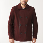 Josef Double Breasted Suede // Claret Red (S)