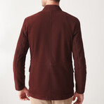 Hector Suede Safari Jacket // Claret Red (XS)