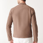Merlin Biker Suede Jacket // Brown (XL)