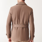 Oliver Suede Safari Jacket // Brown (S)