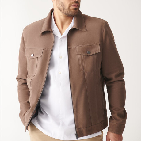 Samuel Suede Leather Jacket // Brown (XS)