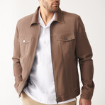 Samuel Suede Leather Jacket // Brown (S)