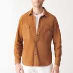 Felix Suede Shirt Jacket // Tan (XL)