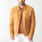 Boris Suede Leather Jacket // Mustard (S)